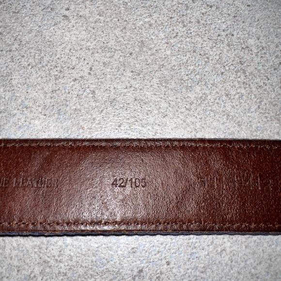 NWT Jos A Bank 46 blue golf theme woven cotton leather accent casual belt - Picture 5 of 7